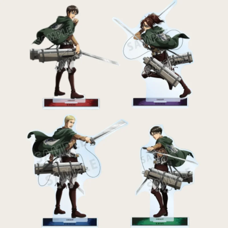Figura Acrílica de 15 cm de Eren Jaeger de Ataque a los Titanes, Colección Hange Zoe, Accesorios de Decoración de Escritorio, Placas Decorativas, Regalo