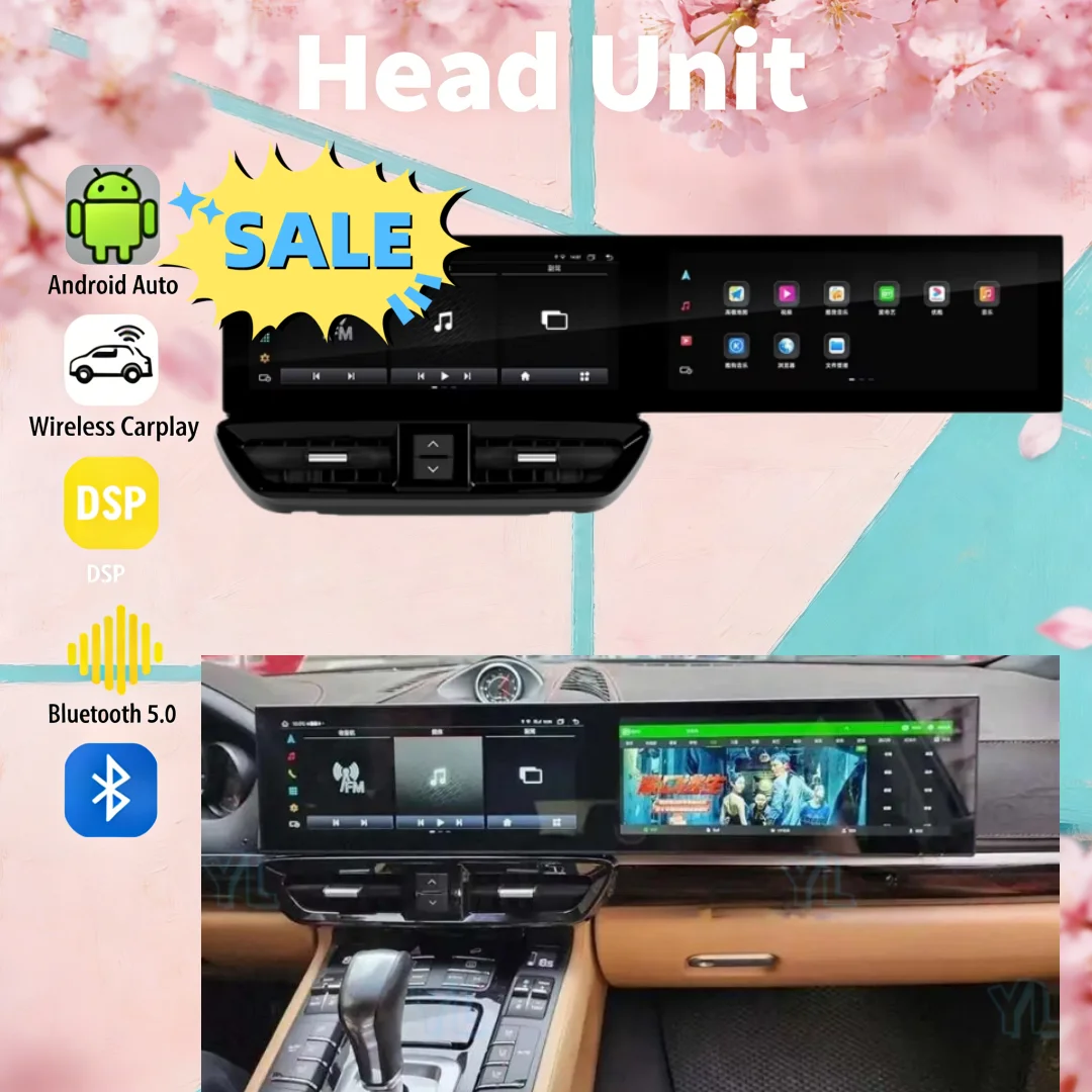 Dual Screen Multimedia Video Player For Porsche Cayenne 958 92A 2010-2017 Car Radio Android Auto CarPlay Navi GPS Head Unit DSP