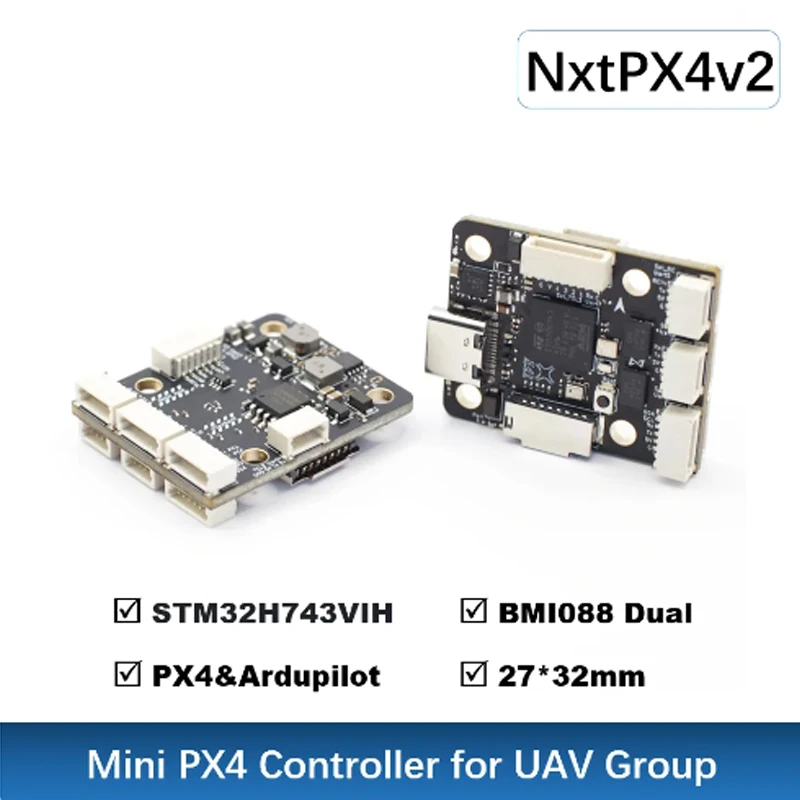 NxtPX4v2 Flight Controller Small Size H7 Dual BMI088 High Performance 20*20mm Hole Spacing Support PX4/Ardupilot