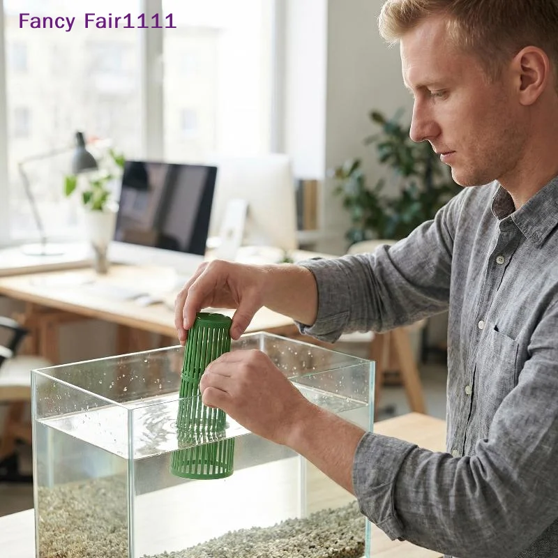 

4Pcs Pet Fish Tank Landscaping Basin Aquarium Planter Cups Stand Stable Fish Tank Net Cup Hydroponic Plant Storage Fixed Baskets