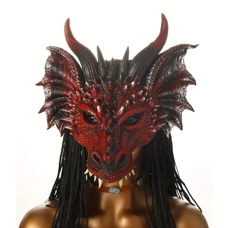 Realistic Dragon Design Mask  Durable PUComfortable Fit  Perfect for Halloween Cosplay and Performances