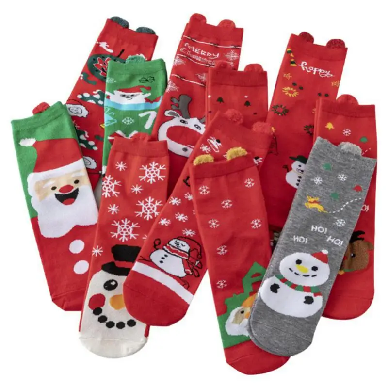 1PC Pairs Cartoon Christmas Socks Ornaments Merry Christmas Decorations For Home Christmas Gifts Xmas Noel Navidad Happy New Yea