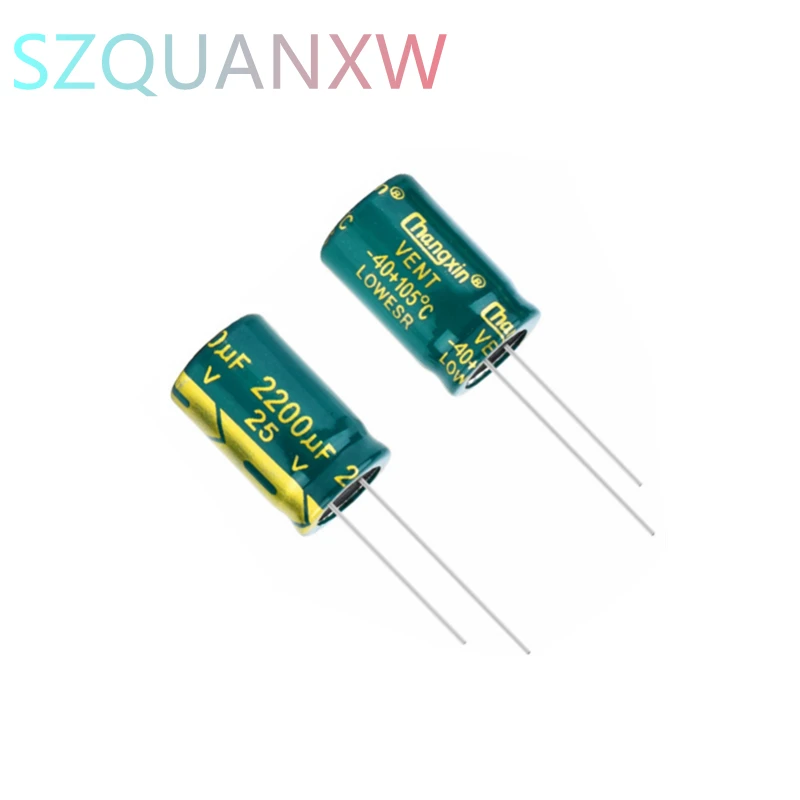 10PCS 25V2200UF  13x20mm 13*20mmhigh frequency low resistance power motherboard long life electrolytic capacitors