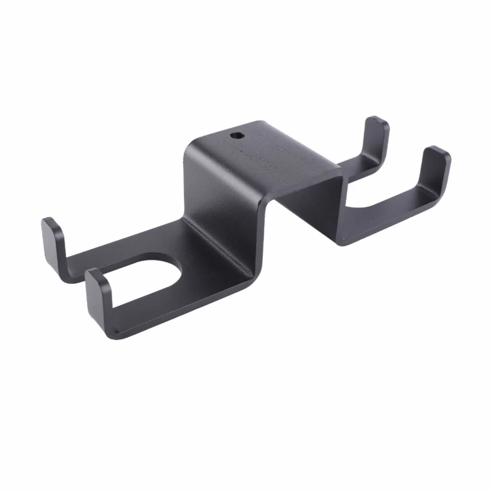 Space Saving Horizonta Barbell Rack Dual Hook Compact Barbell Holder Home Gym Matte Finish Weight Bar Holder
