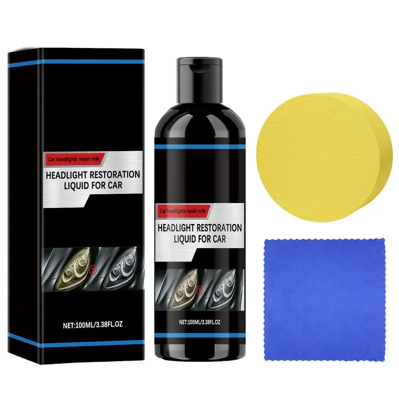 Car Headlight Repair Fluid Headlamp Scratch Remover Repair Cleaning Paste  Headlight Renewal Polish And Maintenance Liquid