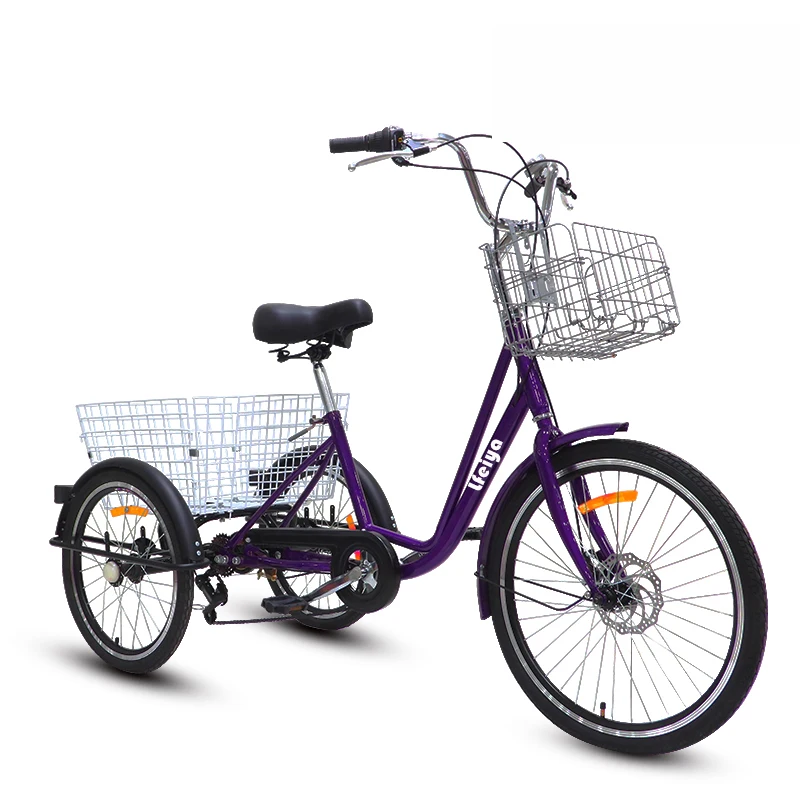 

Сделано в Китае, новая модель, оптовая продажа, дешевый 24-дюймовый 7-скоростной трехколесный велосипед с 3 колесами и педалью, винтажный велосипед с корзиной для покупок