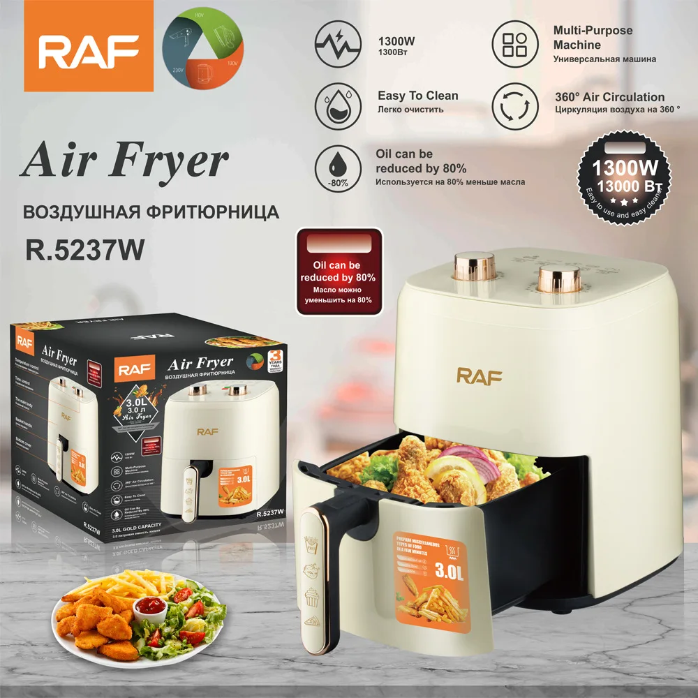 

RAF European and American cross-border household multi-functional air fryer 3L oil-free automatic smart electric fryer French fr