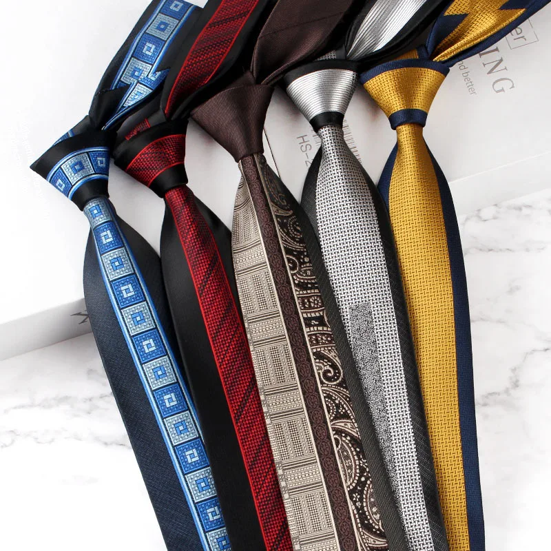 Thick Collar Necktie Stripes Pattern Neck Ties Business Geometric Male Braided Tie Wedding Party Formal Men's Suit Corbatas