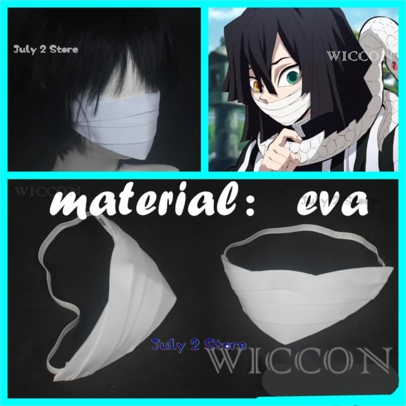 Anime mesurost Killer Cosplay Costume, Black Igflats, Obanai Haori Kimono, White Salle Butter Set