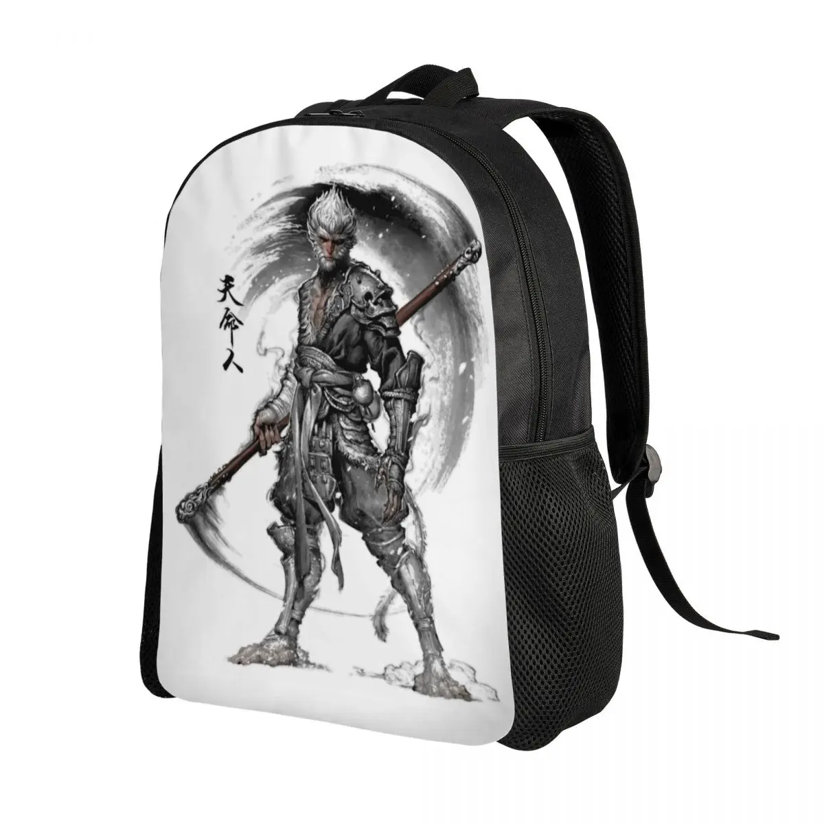 Custom Monkey King Wukong Myth Folklore Backpacks for Women Men Waterproof College School Video Game Lover Bag Print Bookbags