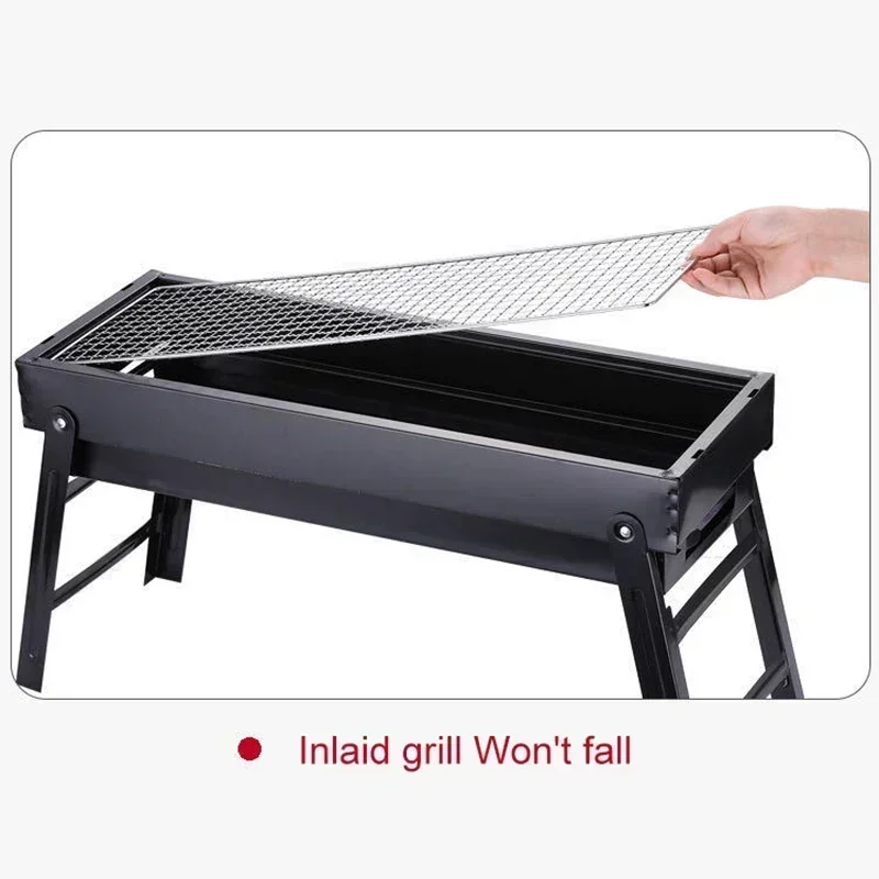 Nuovo grande Barbecue Barbecue Grill pieghevole portatile carbone all\'aperto campeggio Picnic bruciatore pieghevole carbone campeggio Barbecue forno