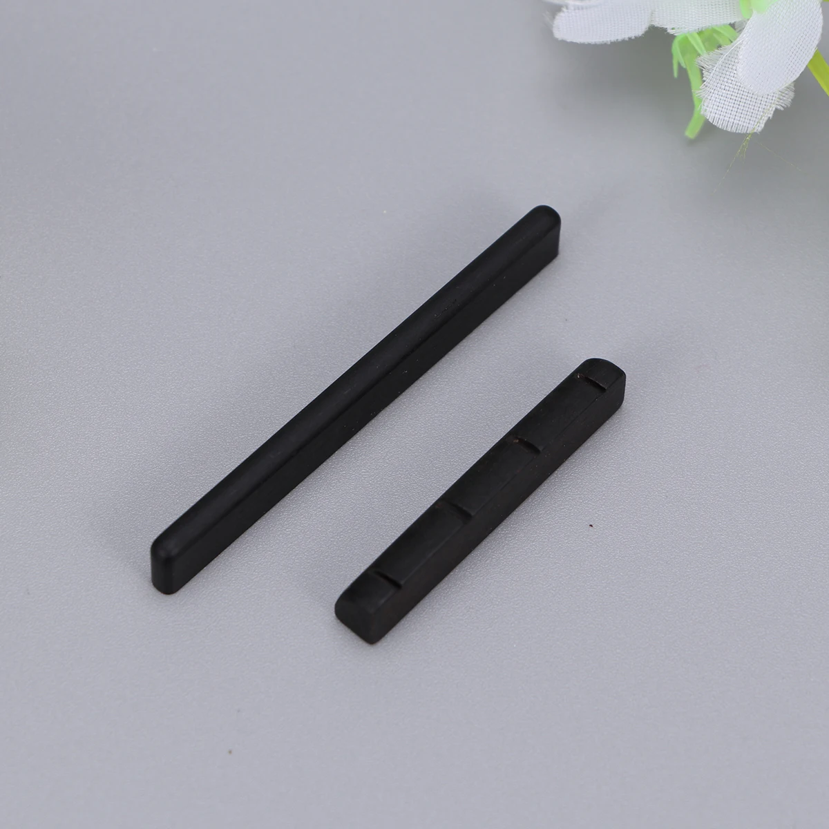 

Ebony Small Four-string Guitar Bridge Replacement Accessory Saddle Classical Nut Wooden and Kit