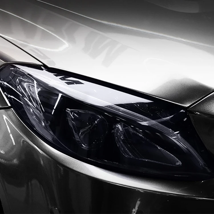 

Черный цвет, самовосстанавливающаяся пленка для тонировки фар из ТПУ Ppf, против царапин, защитная пленка для фар автомобиля, тонировочная пленка