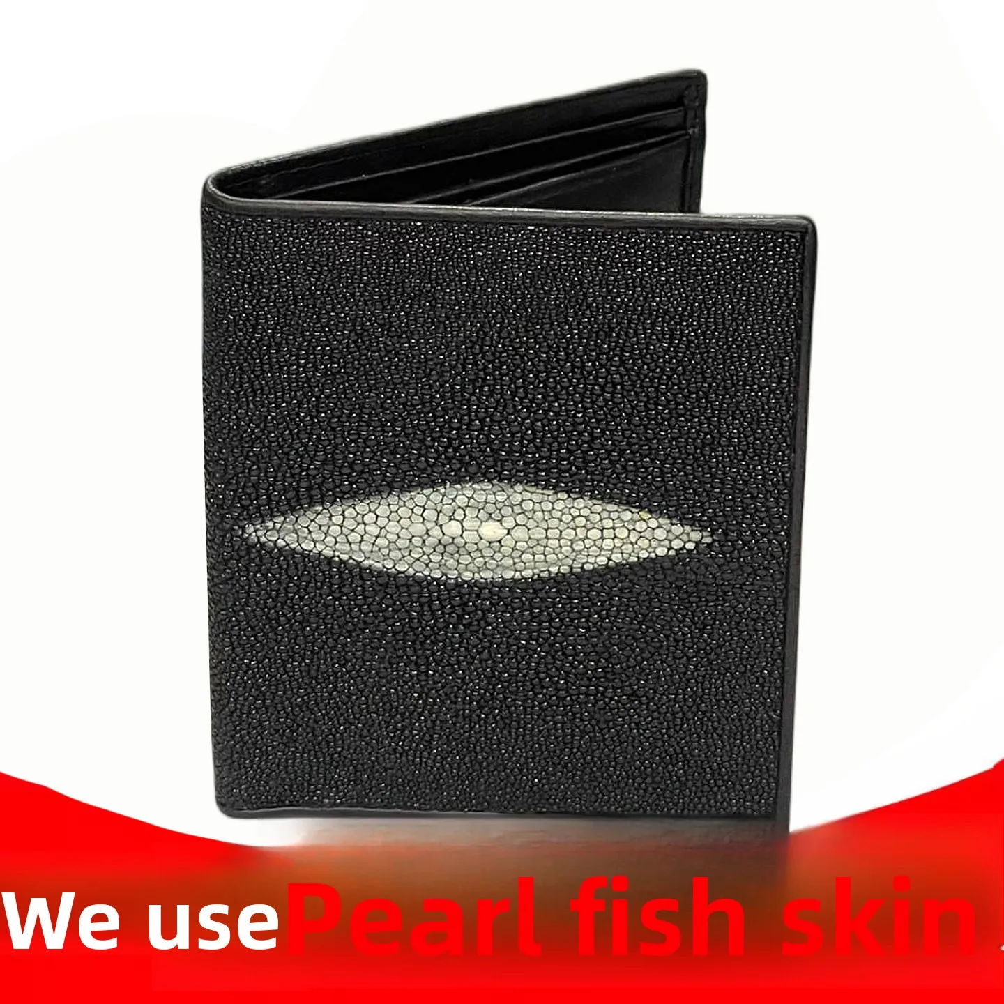 stinay-men's-vertical-sharkskin-pearl-fish-leather-wallet-business-ol-style-youth-short-wallet-leather-interior-pure-color