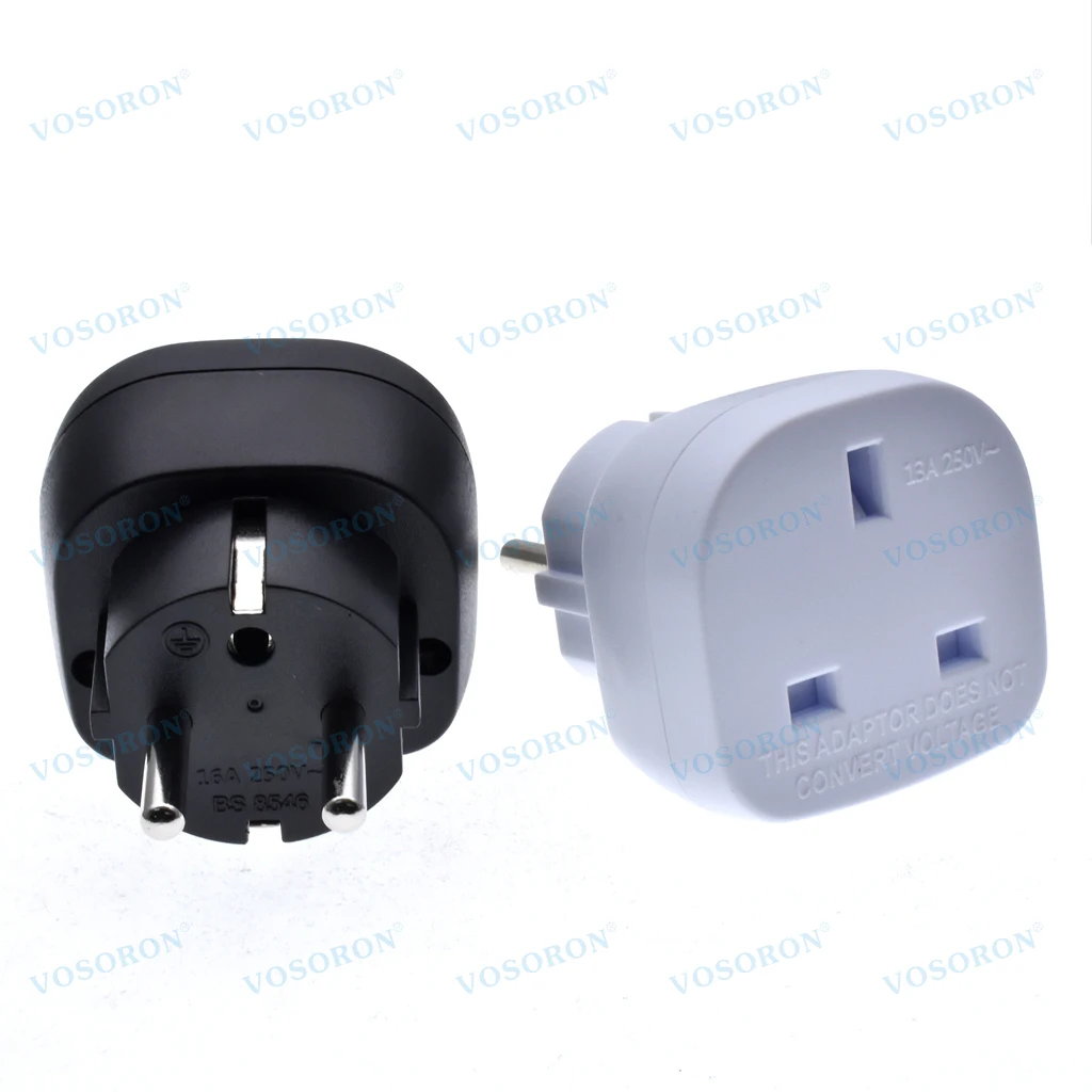 Universal European Plug UK to EU Converter Euro Travel Adapter 250V Power Adapter Charger EU Plug Adapter British Scoket Outlet