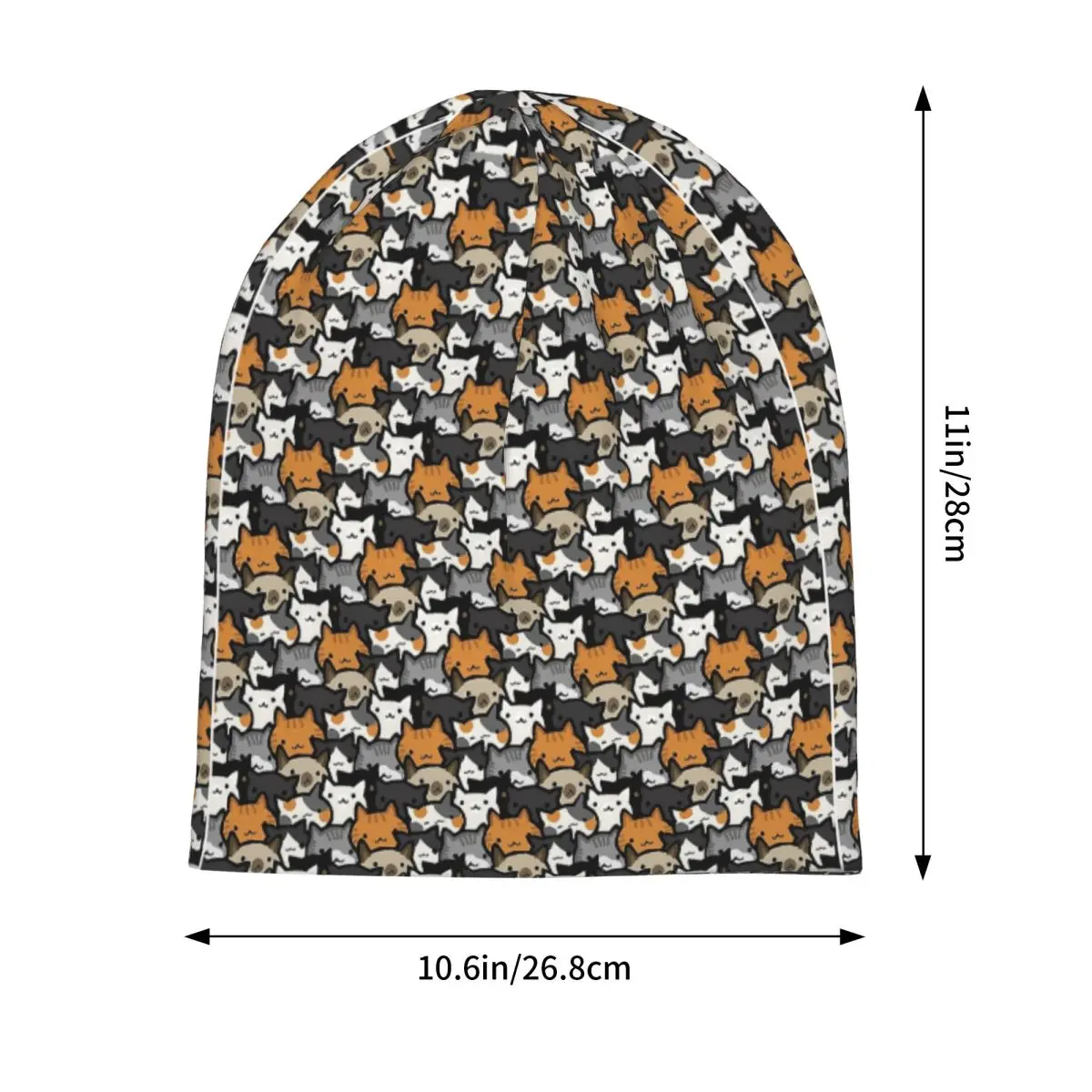 Cat Crowd Warm Knitted Cap Hip Hop Bonnet Hat Autumn Winter Outdoor Beanies Hats for Men Women Adult