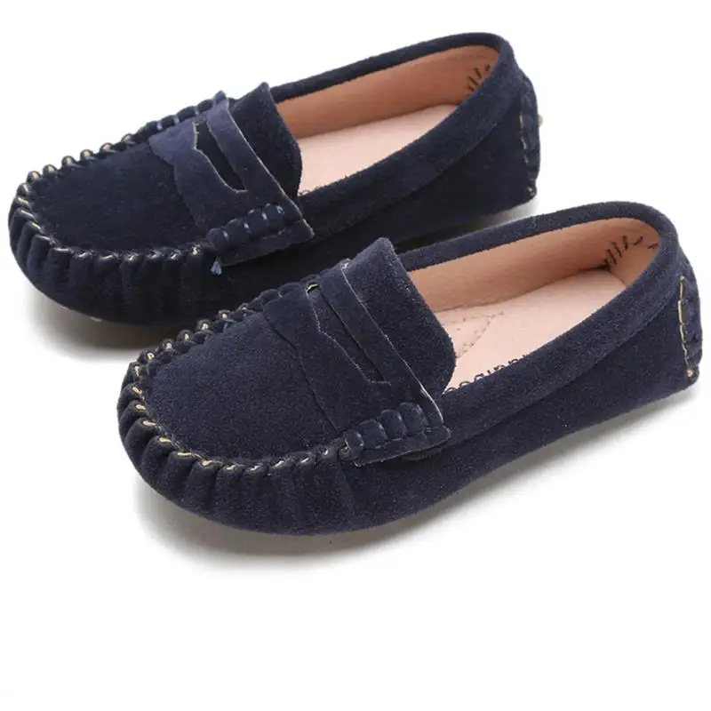 Little Kid Boys Girls Casual Soft Suede Leather Penny Loafer Slip On Dress Moccasin Driver Shoes Comfort School Casual Shoes