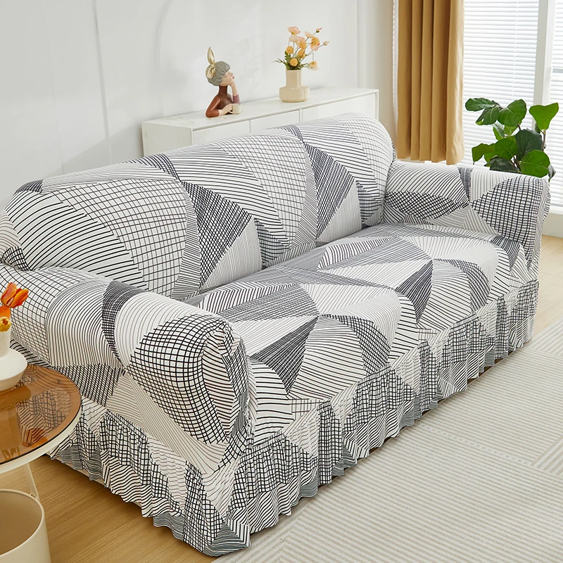 

1/2/3/4-Seater Printed Sofa Cover All-inclusive Stretch Elastic Slipcovers Full Couch Cover Sofa Seat Covers for Living Room