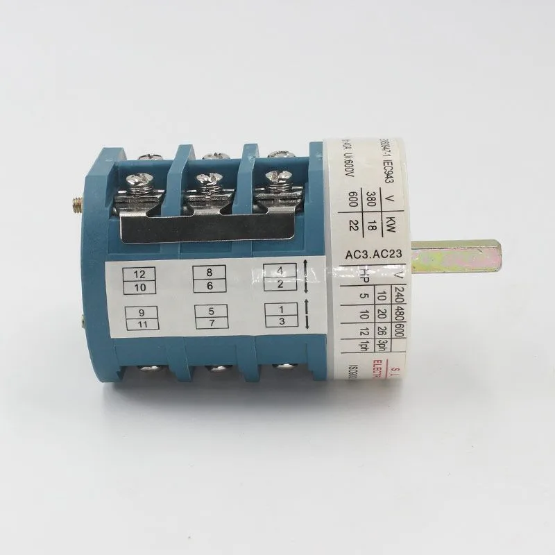 Bagian Mesin Pengubah Pembongkaran Ban Sakelar 40A Terbalik LW5-40A 220-380V Sakelar Reset Motor Maju Mundur