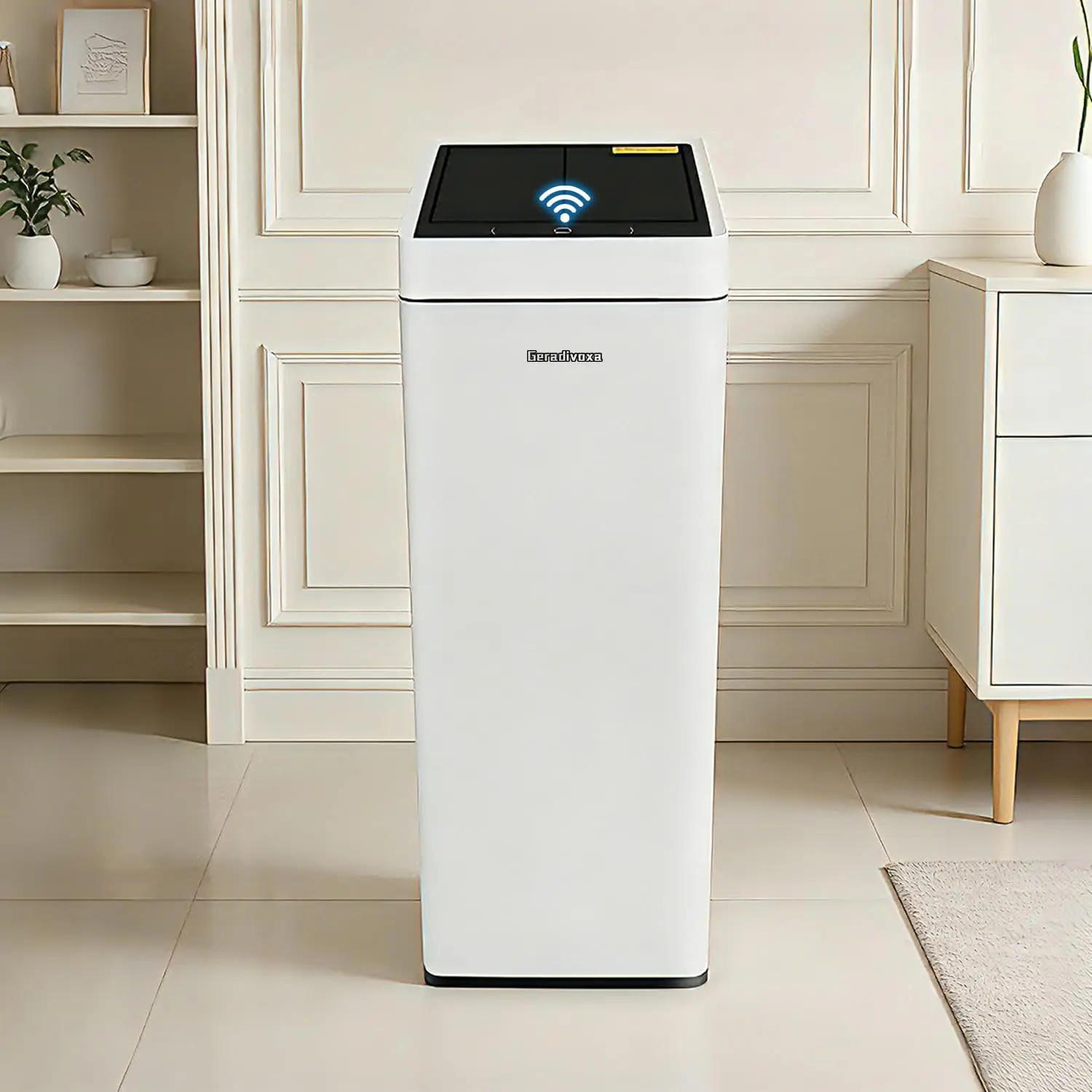 8 Gallon Touchless Kitchen Trash Can with Motion Sensor Lid, Smart Stainless Steel Garbage Can with Automatic Bagging System for