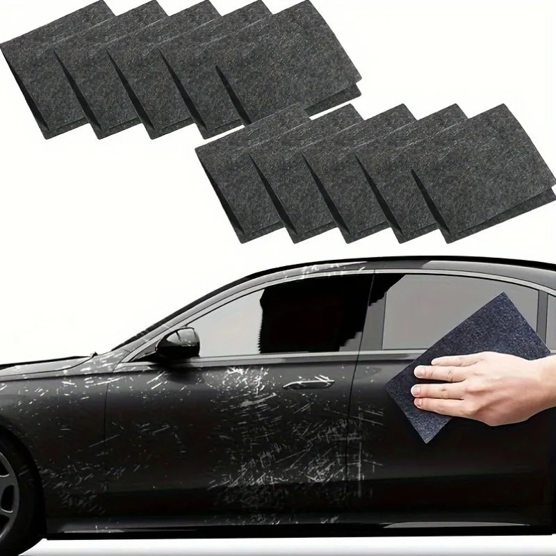 6 Stück Faser-Kratzer-Entfernungstücher für die Reparatur von Autos, schnelles Fixieren, sauberes Polieren, Autopflege-Werkzeuge, aufgeladen