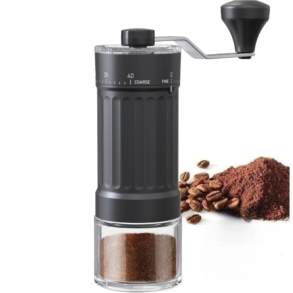 

Manual Coffee Grinder with 40 External Adjustments Hand Crank Bean Grinder for Espresso Pour Over French Press Travel Camping
