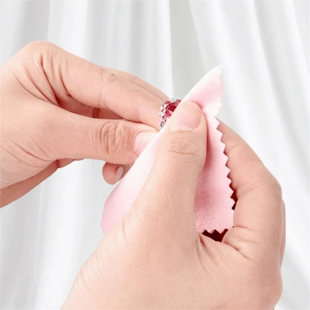 

50 шт. 8x8 см Салфетки для чистки ювелирных изделий, многоразовые, из мягкой ткани, для полировки серебра, нетоксичные, двусторонние, для очистки и полировки