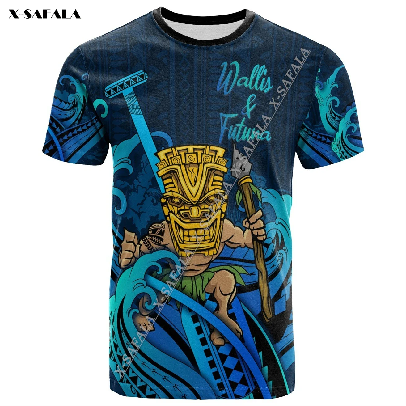 Culture Polynesia Vanuatu Pattern 3D Printed Men‘s T Shirt Top Tee Short Sleeve Milk Fiber Better Cotton Quick Dry Breathable