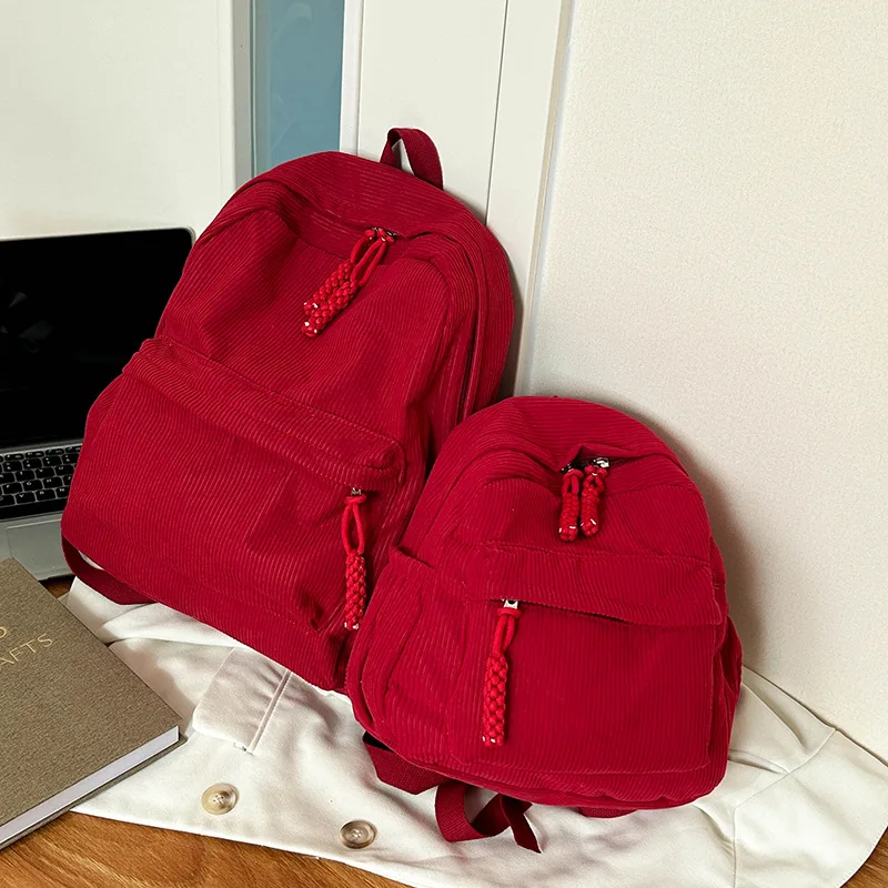 Backpacks New Fashion Corduroy Colorful Women's Backpack Small School Backpack Travel Backpack Cute Casual Mini Trendy Vintage