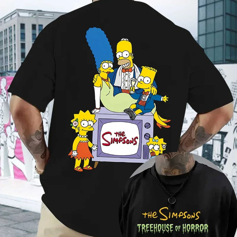 

Summer Men's Disney Bestseller Simpson Print Four Seasons New Style Unisex Casual T-shirt