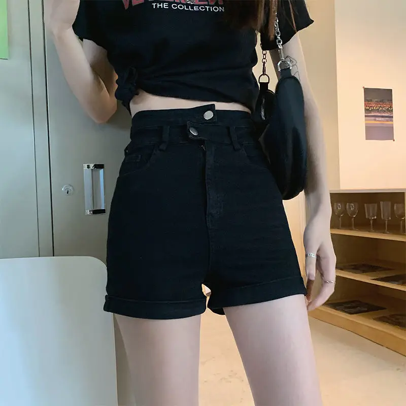 반바지 여성 사교계 고귀한 하이 웨이스트 트위드 샤이니 루렉스 골드 버튼 진주 허리띠 Pleated Lace Palace Elegant Graceful