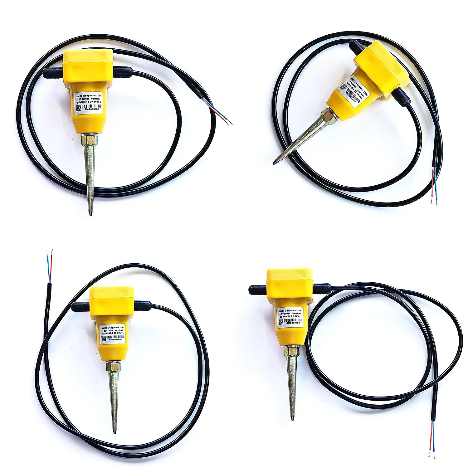 SM‑24 10Hz Vertical Waterproof Geophone Sensor, 2D 3D Seismic‑Survey Detector