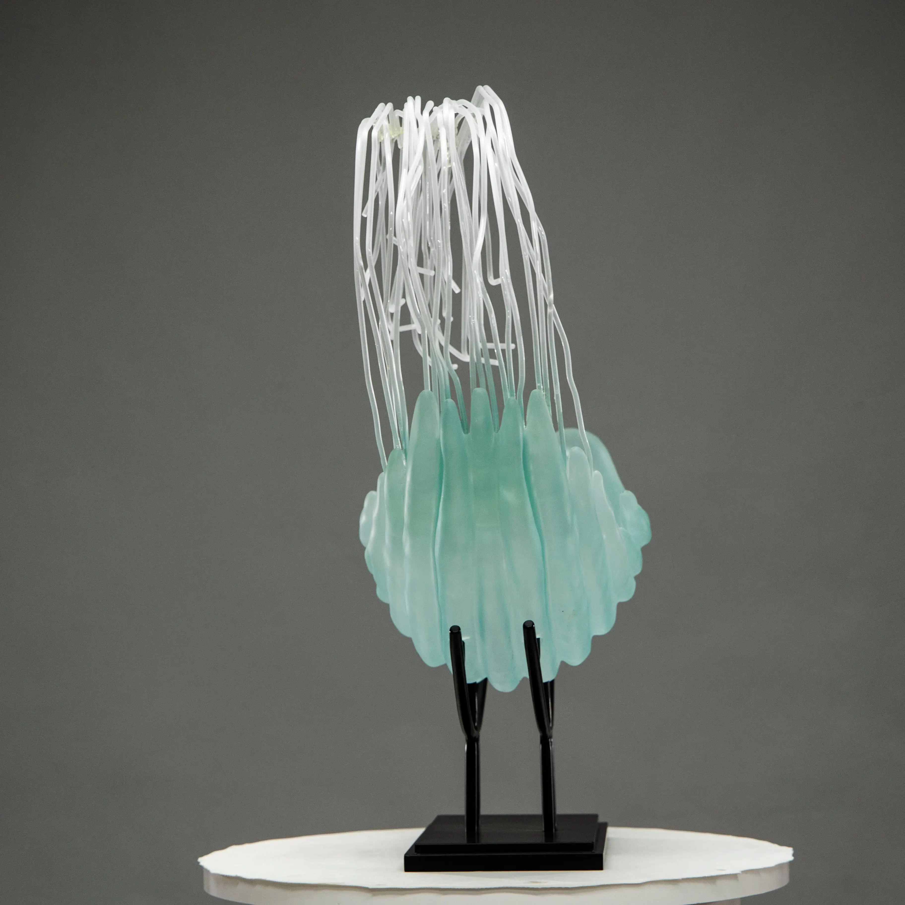 *&z FEco-Friendly Custom Home Indoor Decoration 3D Design Modern Whale Wave Transparent Resin Hand-painted~.