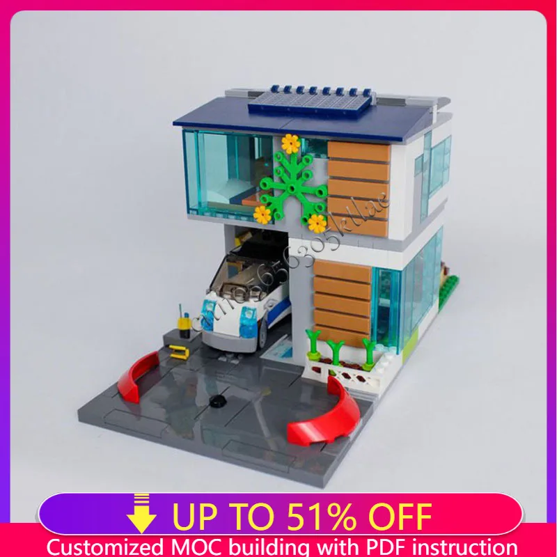 

Лидер продаж, 385 шт., современный высококачественный строительный блок для жилых помещений, модель детской головоломки, сборка, строительные блоки, подарок на день рождения, фестиваль