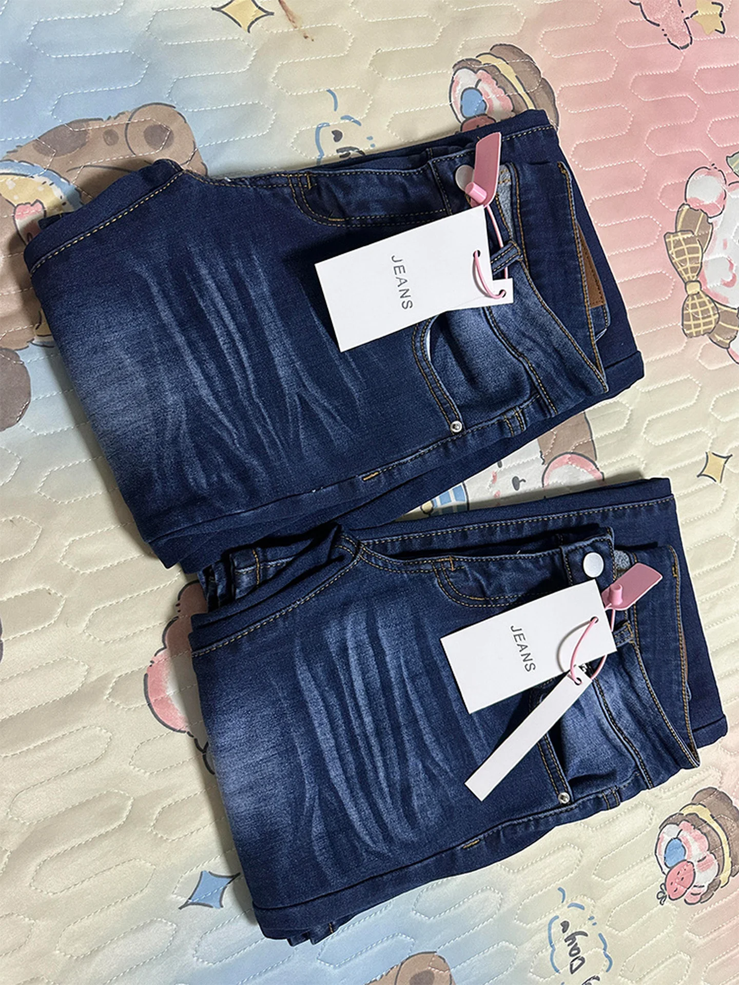 레트로 아메리칸 스키니 진 여성용 가을 겨울 하이웨이스트 플레어 레깅스 배형 체형용 따뜻한 데님