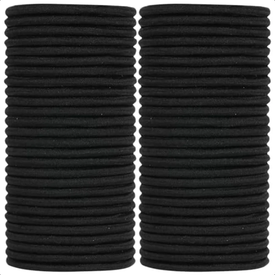 

Black Hair Ties No damage 280 Bulk Pack 4MM Ouchl Elastic Hair Bands for Women's Hair Elastic Ponytail Holders for Ponytails Th