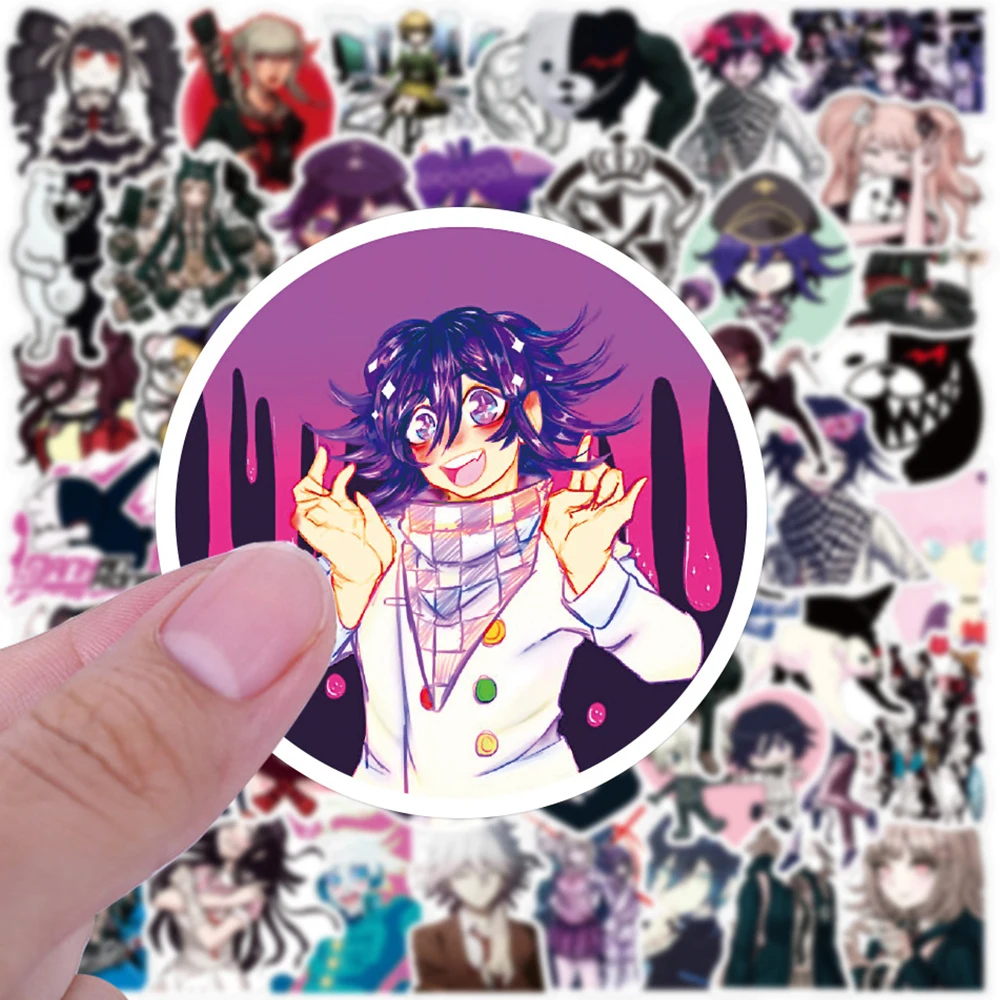 10/30/50pcs Naegi Makoto Kyoko Danganronpa Anime Stickers Byakuya Junko Sticker Motorcycle Laptop Skateboard Phone Cool Decals