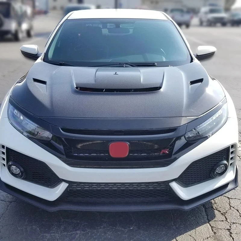 

New Carbon Fiber Engine Cover For Honda 10th Generation For Civic VARTS Style Front Hood