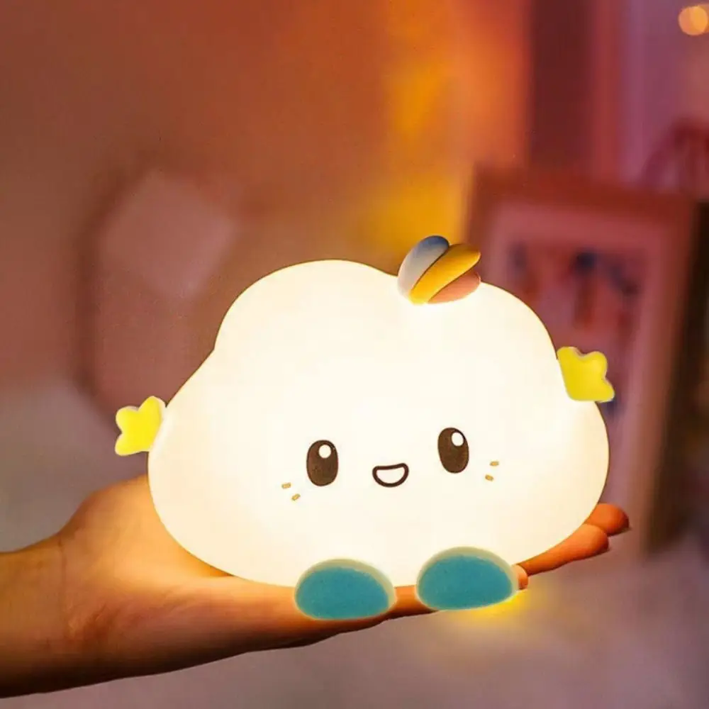 Cute PVC Cloud Shaped Night Light Cloud Shaped Lovely Nursery Sleeping Lamp Nightlights Indoor Lighting Baby Child