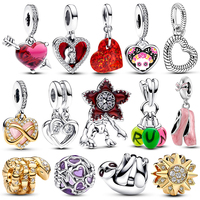 Charms 925 Originale Heart Series Pendants Beads Fits Bracelet Necklace For Women Charm Silver 925 Luxury DIY Jewelry Fine Gifts