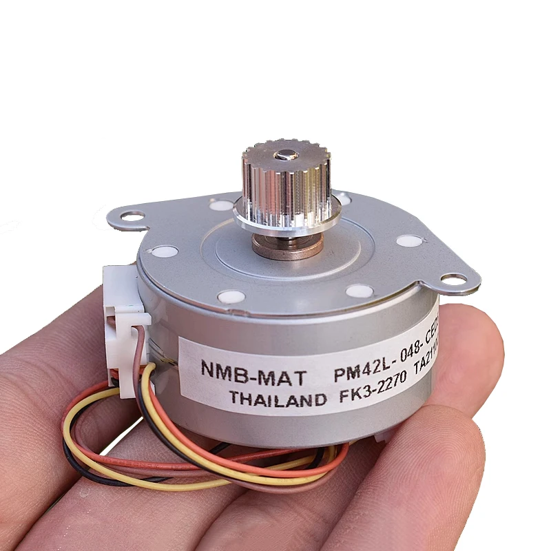 

NMB PM42L-048 FK3-2270 Mini 42mm Round Stepper Motor 2-Phase 4-Wire Stepping Motor Synchronous Pulley Wheel DIY Printer Copier