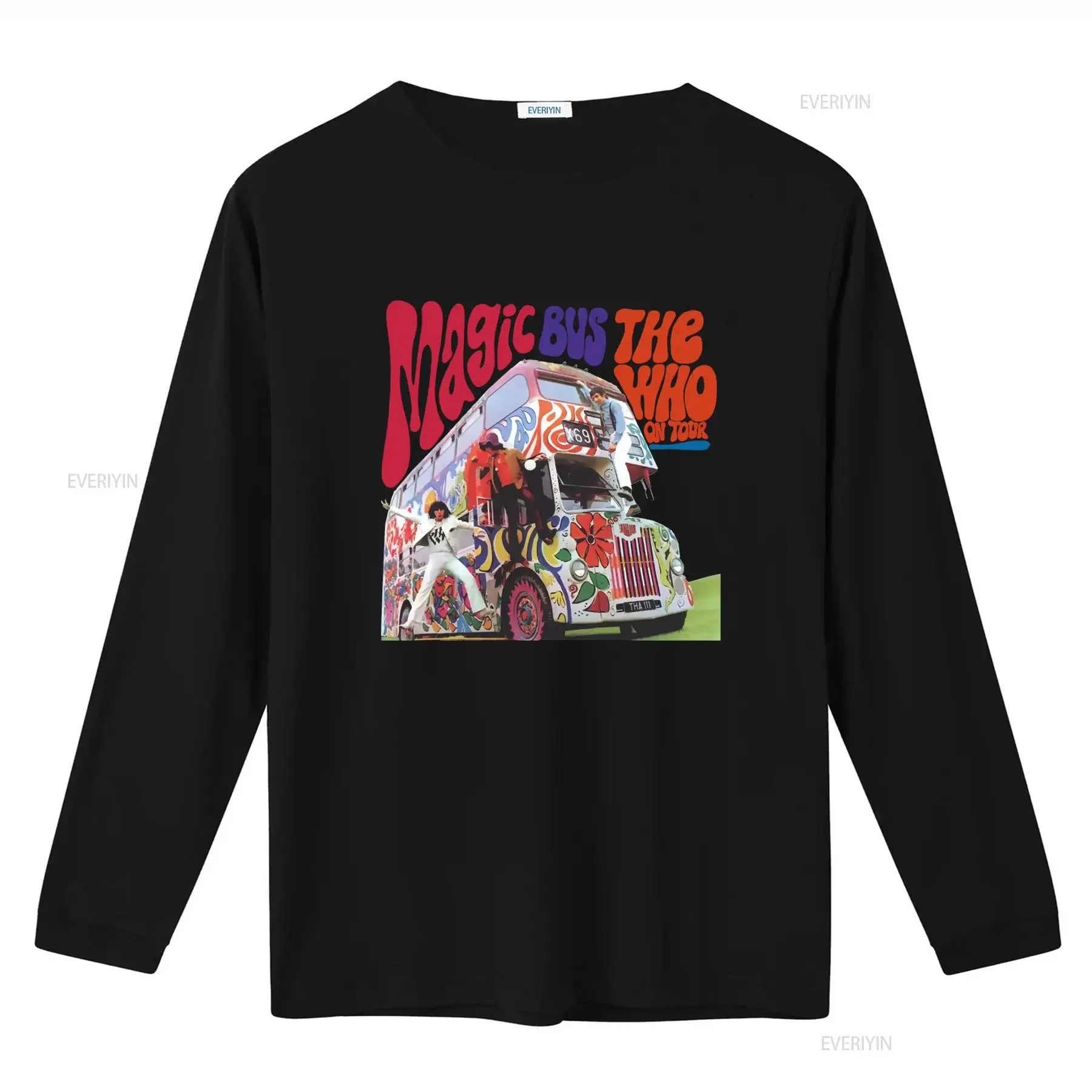 The Who Magic Bus Tour T Shirt for Adult Size Large Rock Band Design vintage Washed streetwear Soft designer clothes fashion