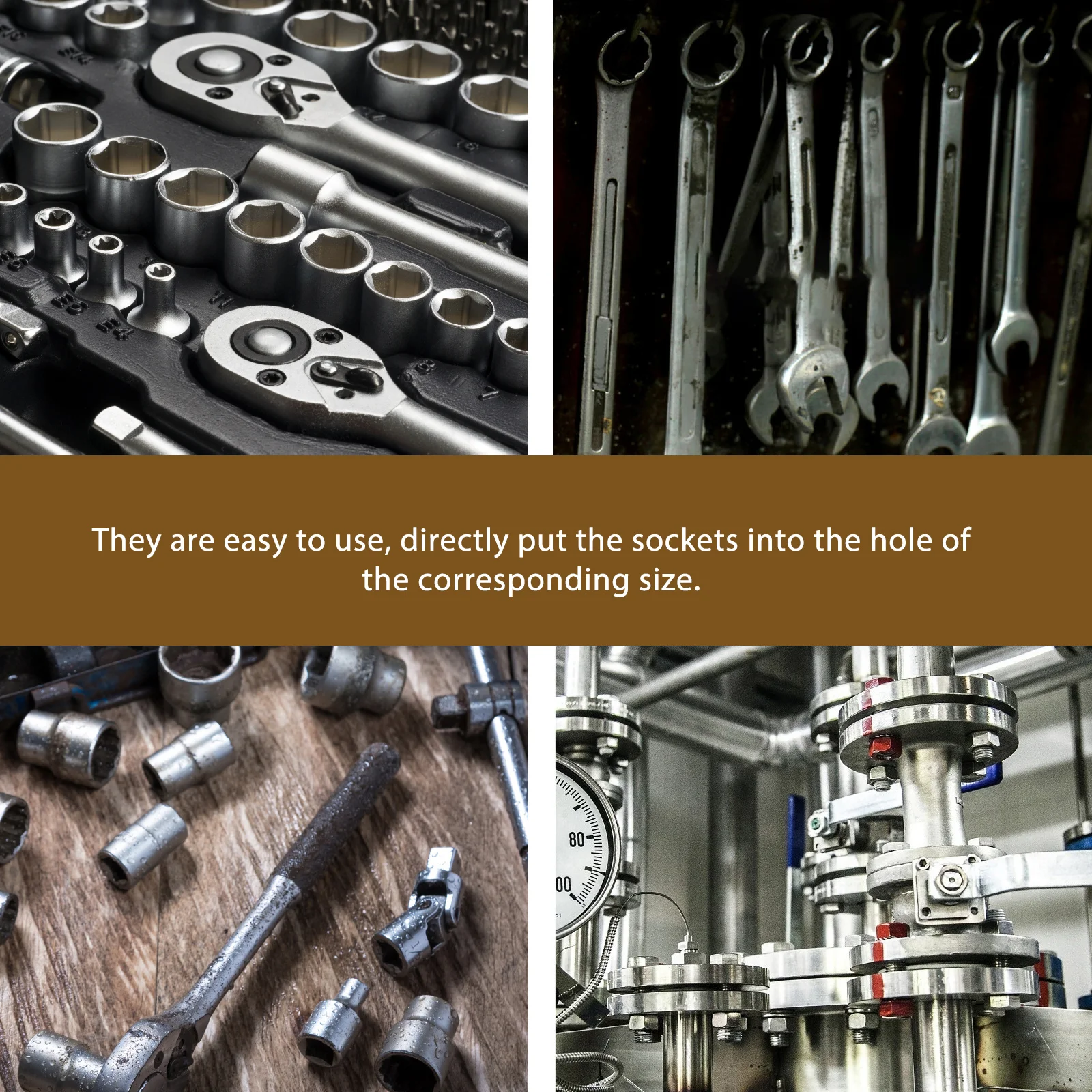 

3pcs Wrench Socket Rack Hanger Red Abs Wall Mount Tool Case Metric System Socket ganizer Storage Trays Compatible