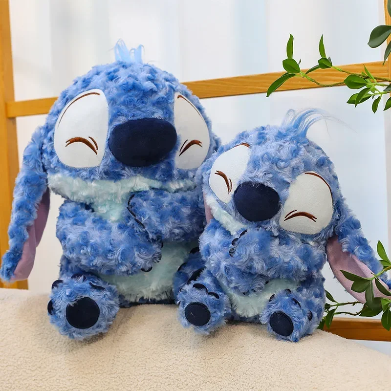 30-80cm Disney Lilo and Stitch Plush Toys Anime Plushie Cartoon Blue Stich Dolls Kawaii Pillow Stuffed Children's Birthday Gift