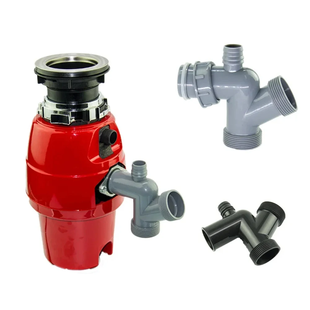 Food Waste Disposer T-junction Bend, Single/Double/Four-way Bend Sewer Fittings Garbage Crusher Pipe  Accessories