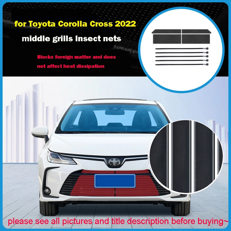 For Toyota Corolla Cross 2022-2024 Front Grille Insert Nets Mesh Sheet Car Accessories, Protects Against Rats Mosquitoes Insects