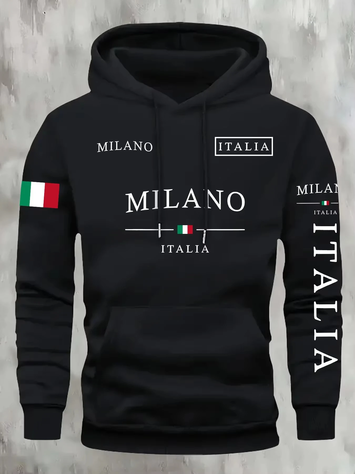 ITALIA MILANO Men Women Hoodie Outdoor Street Casual Sports Vacation Trend Spring Autumn Winter Couple Sweatshirt Top Clothing