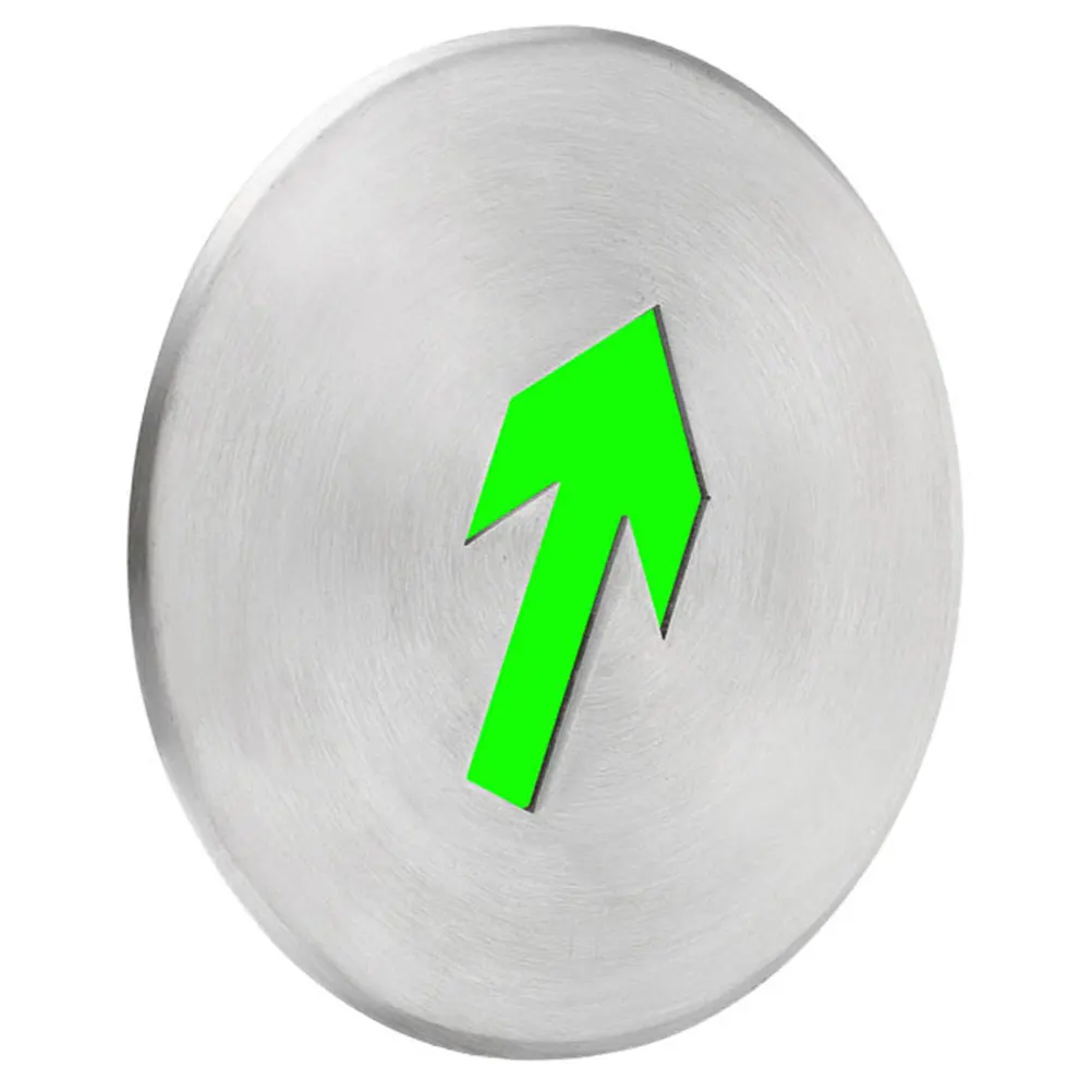 

Evacuation Sign Self Luminous Arrow Directional Signs Stainless Steel Exit Glow Safety Traffic Symbols Floor Stair