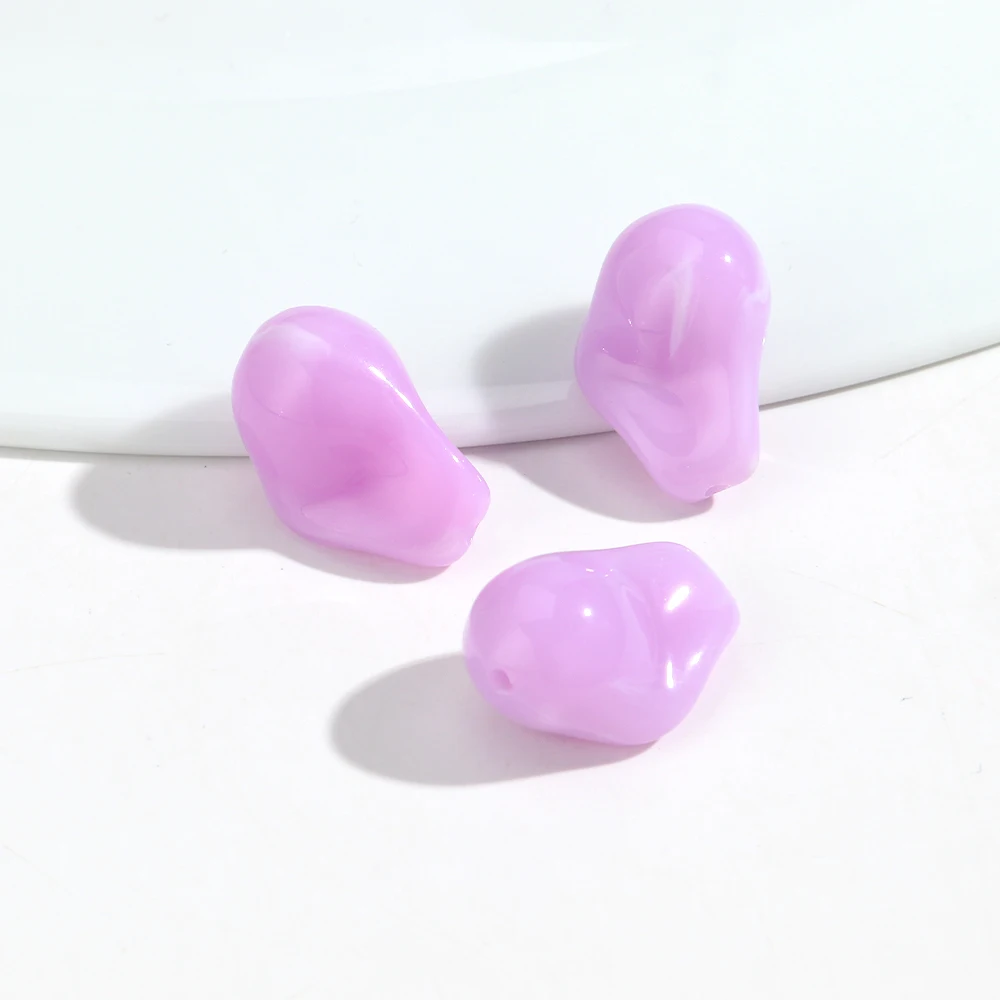 20pcs Irregular Geometric Colorful Acrylic Loose Beads