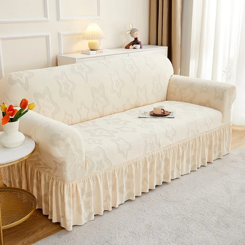 Thickened Skirt Jacquard Sofa , Full Sofa Cover, Universal Anti-slip and Dust-proof Sofa Cover, High-end